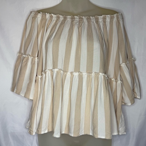 American Eagle Outfitters Tops - Striped Off-Shoulder Women's Top